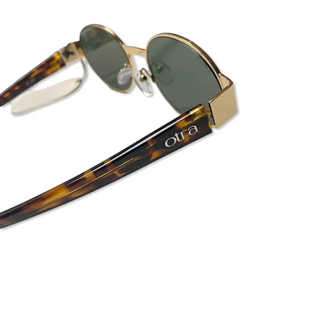 Otra Eyewear Echo in Gold Tort Green sunglasses glasses Revolve